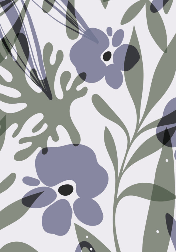 Patrón floral abstracto en tonos neutros
