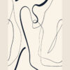 Dibujo minimalista en línea abstracta