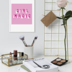 Tipografía rosa de empoderamiento Girl Magic