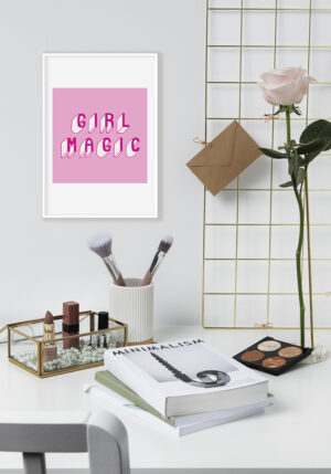 Tipografía rosa de empoderamiento Girl Magic