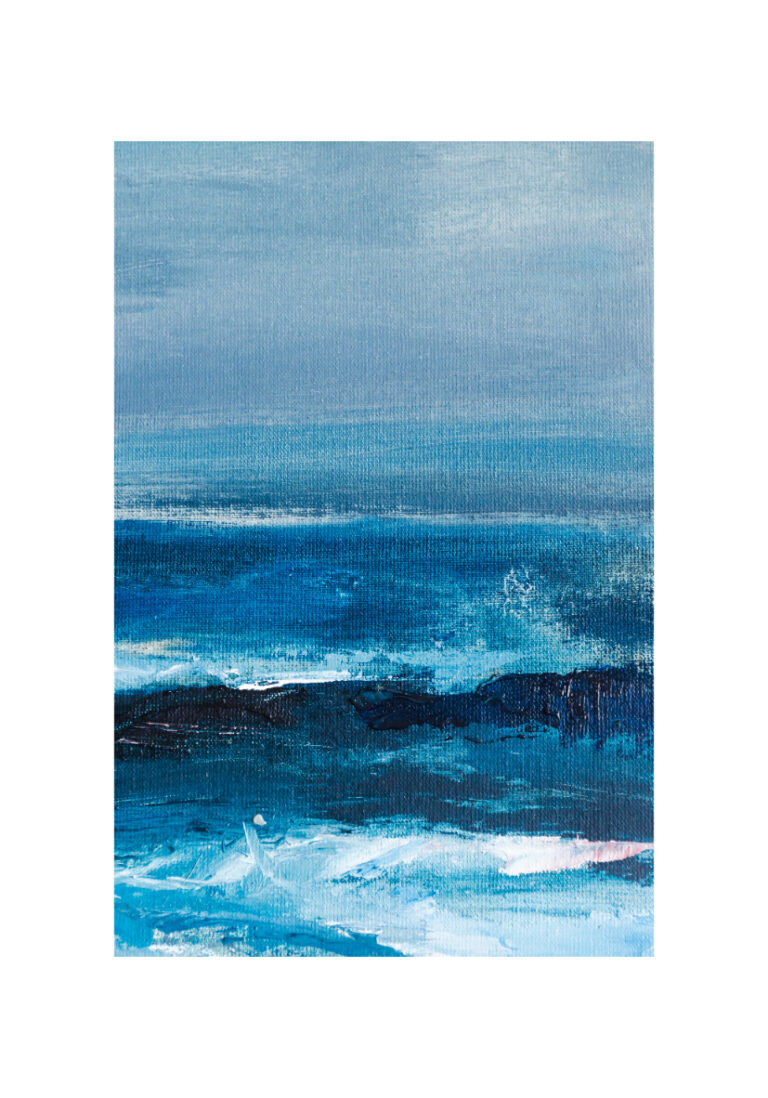 Olas marinas abstractas en tonos azules