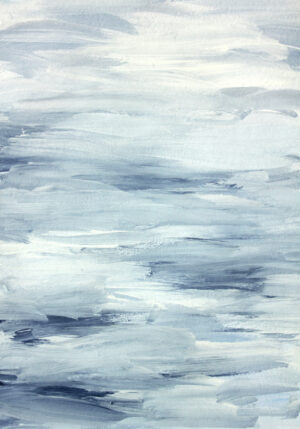 Pintura abstracta en acuarela azul