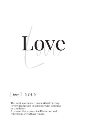 Diseño minimalista de la palabra love