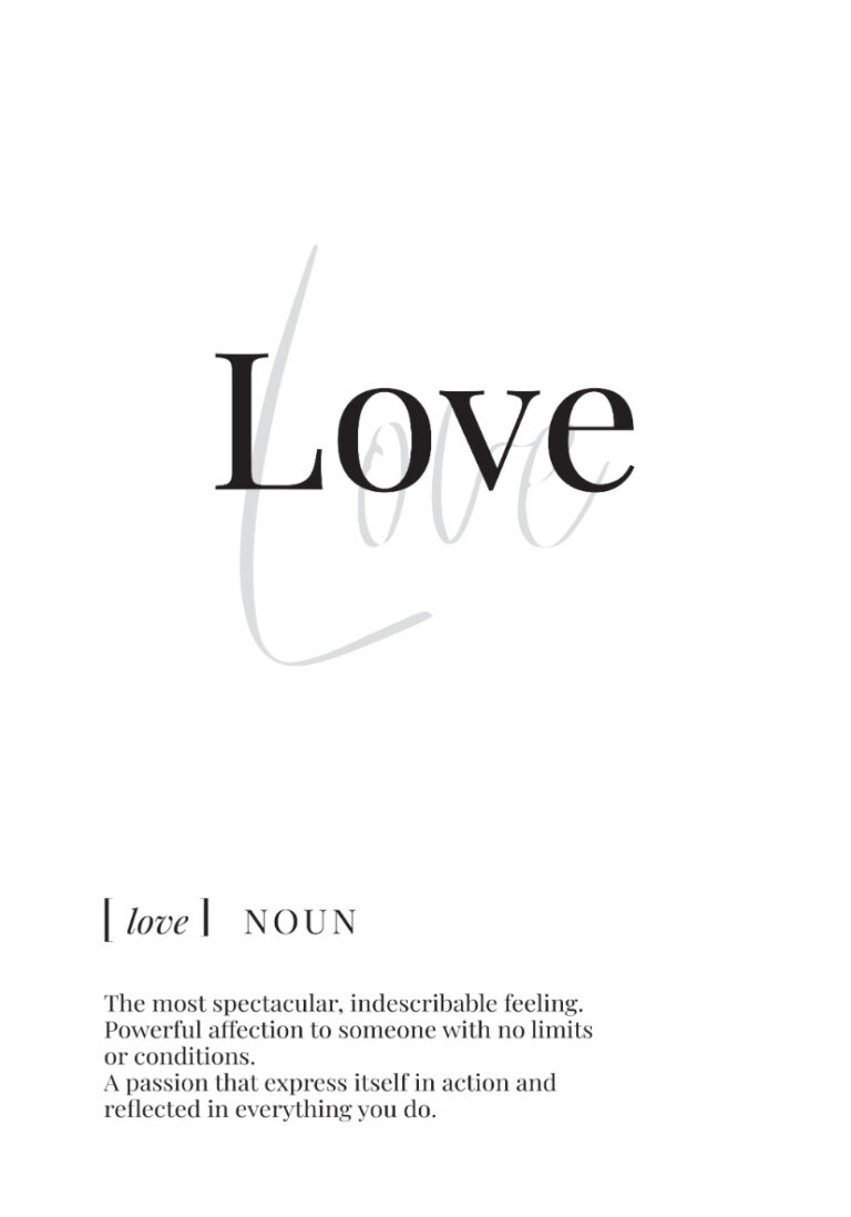 Diseño minimalista de la palabra love