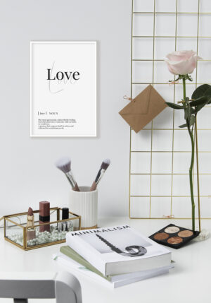 Diseño minimalista de la palabra love