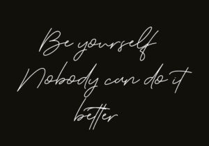 Frase inspiradora sobre fondo negro