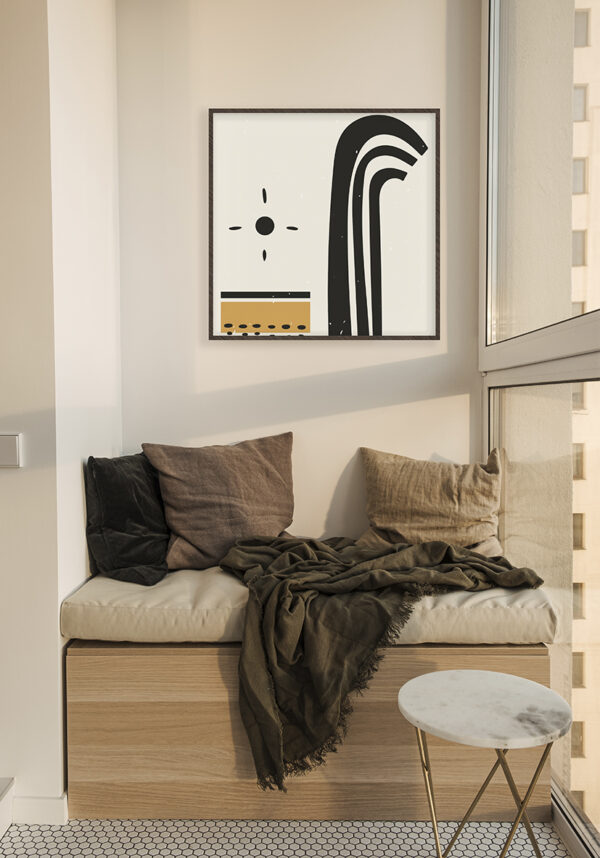 Ilustración abstracta de geometría minimalista