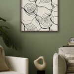 Diseño de arte lineal en espiral abstracto