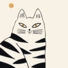 Ilustración moderna de gato en estilo abstracto