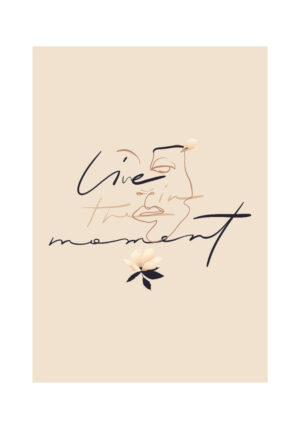 Tipografía minimalista con acento floral