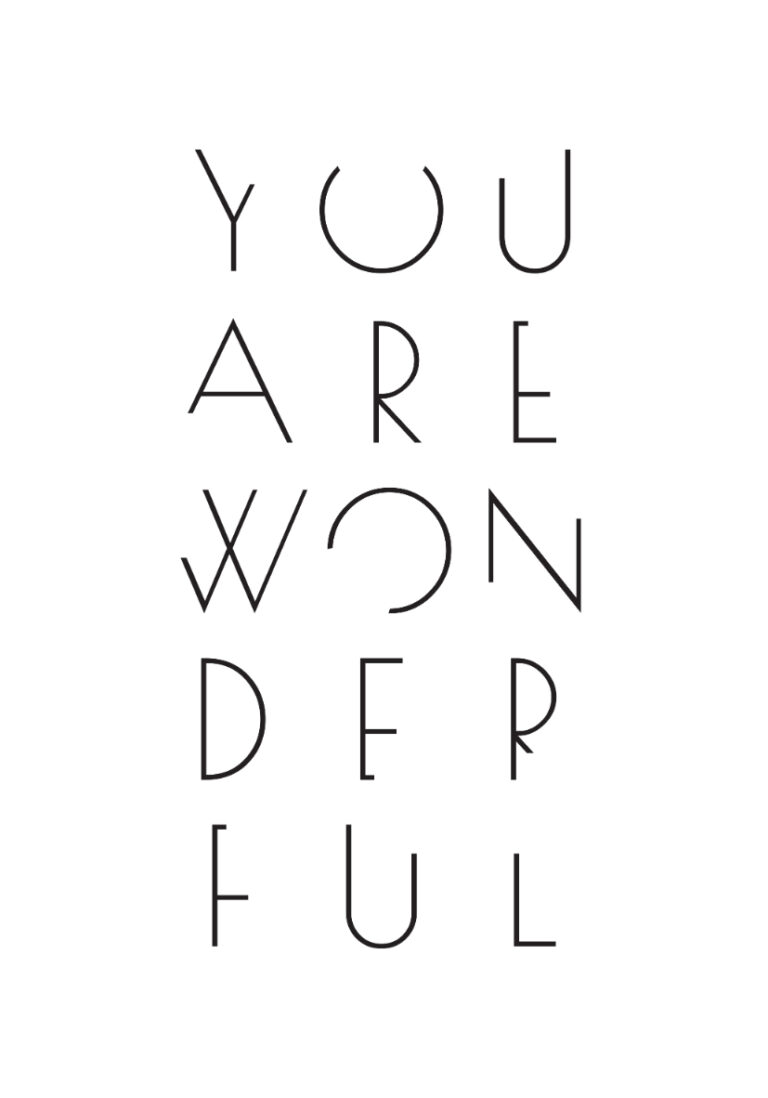 Tipografía minimalista de inspiración motivacional