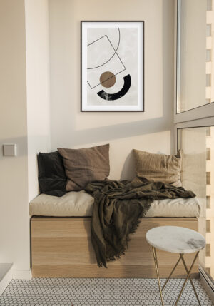 Impresión de arte geométrico minimalista