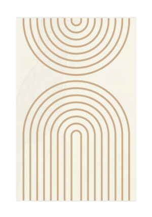 Póster minimalista con líneas en tono beige