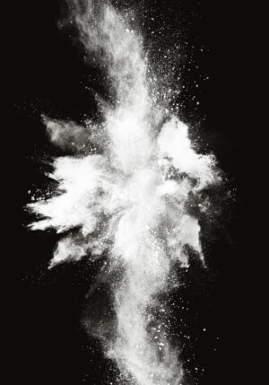 Explosión abstracta de polvo blanco