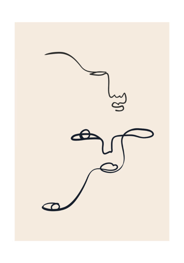 Ilustración moderna minimalista en línea
