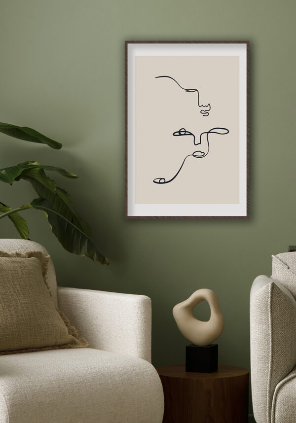 Ilustración moderna minimalista en línea