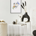 Ilustración colorida de rostro abstracto