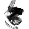 Arte de pincelada abstracta en monocromo