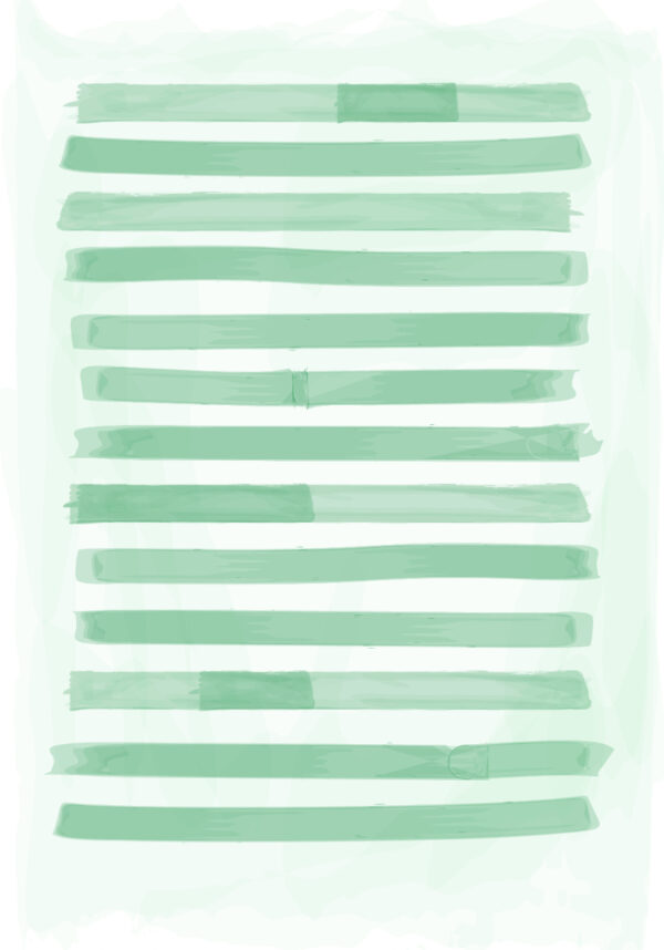 Pinceladas verdes minimalistas en estilo abstracto
