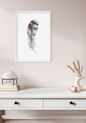 Pintura elegante de pluma en acuarela