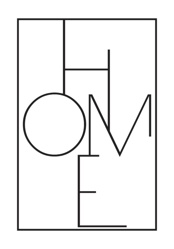 Lámina tipográfica minimalista para el hogar