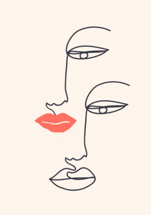Dibujo lineal minimalista abstracto