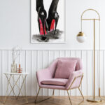 Acuarela elegante de un zapato de tacón