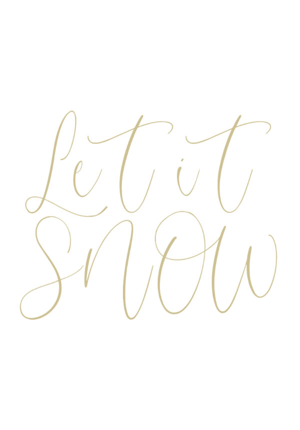 Tipografía festiva con texto dorado elegante