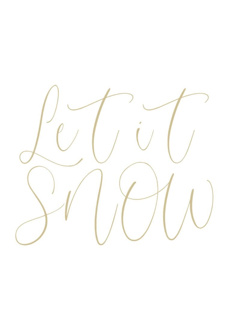 Tipografía festiva con texto dorado elegante