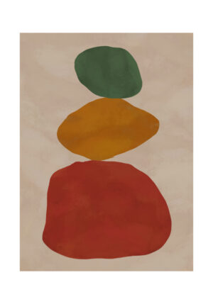 Arte abstracto con formas geométricas coloridas