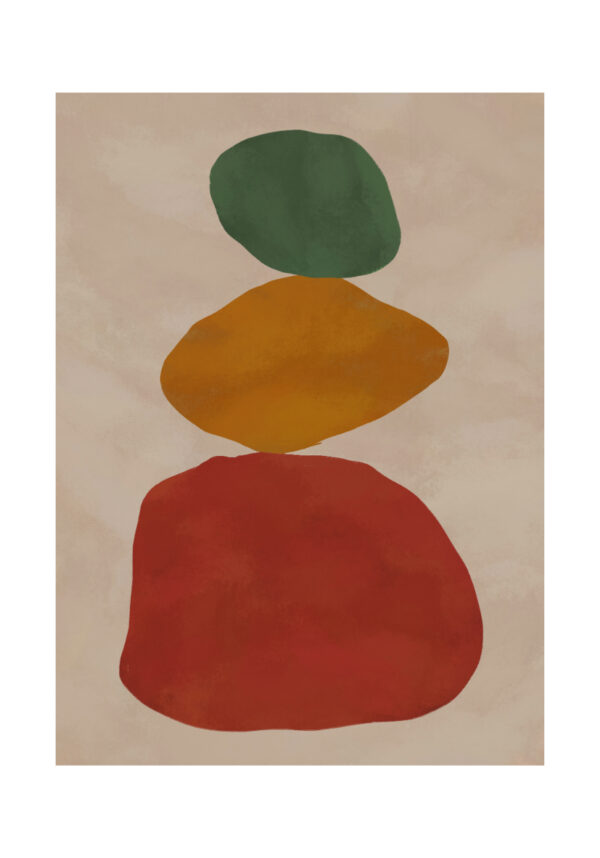 Arte abstracto con formas geométricas coloridas