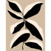 Obra botánica abstracta minimalista