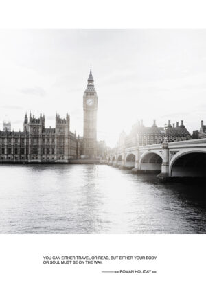 Londres con Big Ben en una mañana brumosa