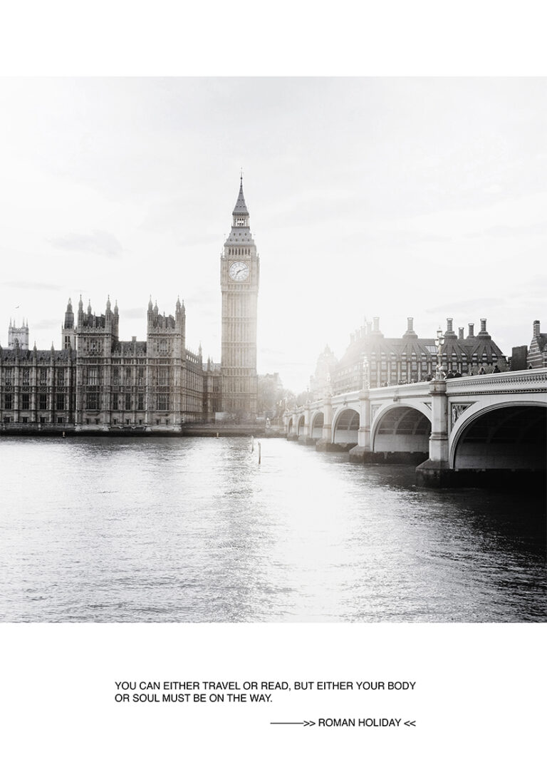 Londres con Big Ben en una mañana brumosa