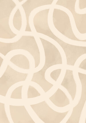 Patrón artístico con remolinos en beige