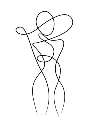 Dibujo lineal minimalista abstracto