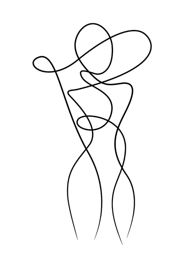 Dibujo lineal minimalista abstracto