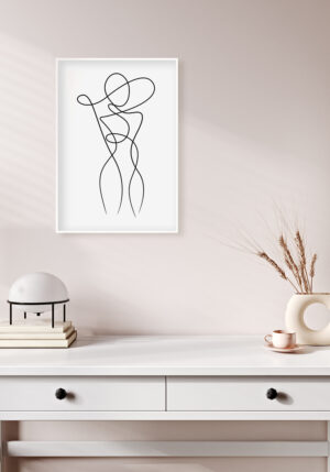 Dibujo lineal minimalista abstracto