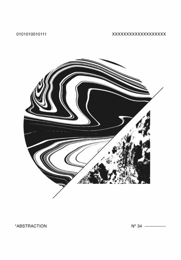 Diseño abstracto en blanco y negro