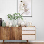 Orquídea blanca minimalista en acuarela