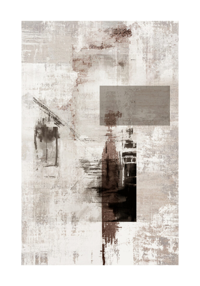Arte abstracto texturizado en beige y marrón