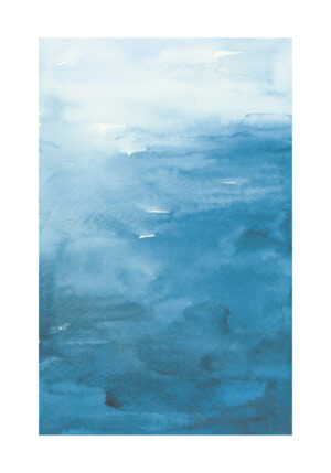 Pintura en acuarela azul de estilo abstracto