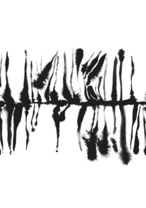 Patrón en tinta abstracta sobre blanco