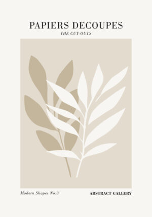 Impresión botánica minimalista para decoración