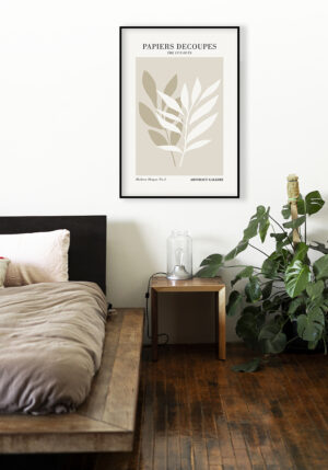 Impresión botánica minimalista para decoración