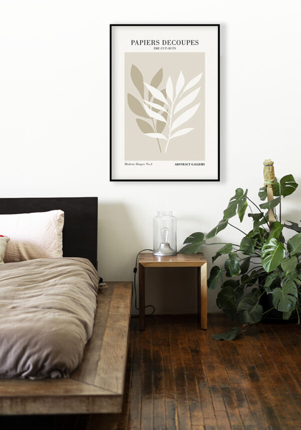Impresión botánica minimalista para decoración