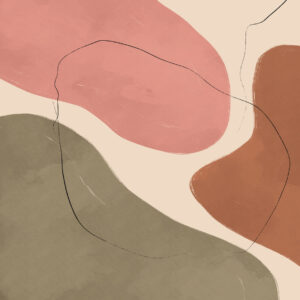 Pintura minimalista en tonos tierra