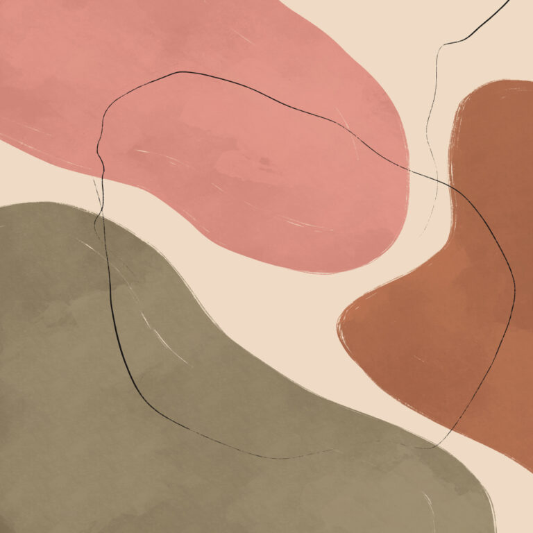 Pintura minimalista en tonos tierra