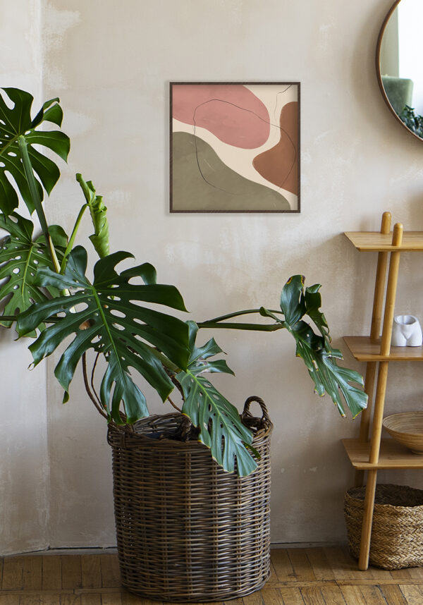 Pintura minimalista en tonos tierra