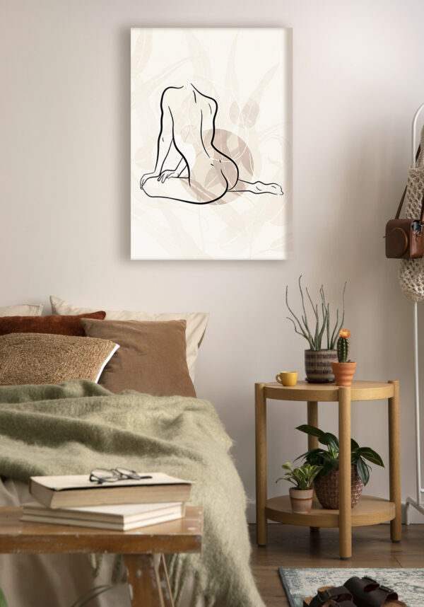 Arte lineal minimalista - Desnudo abstracto